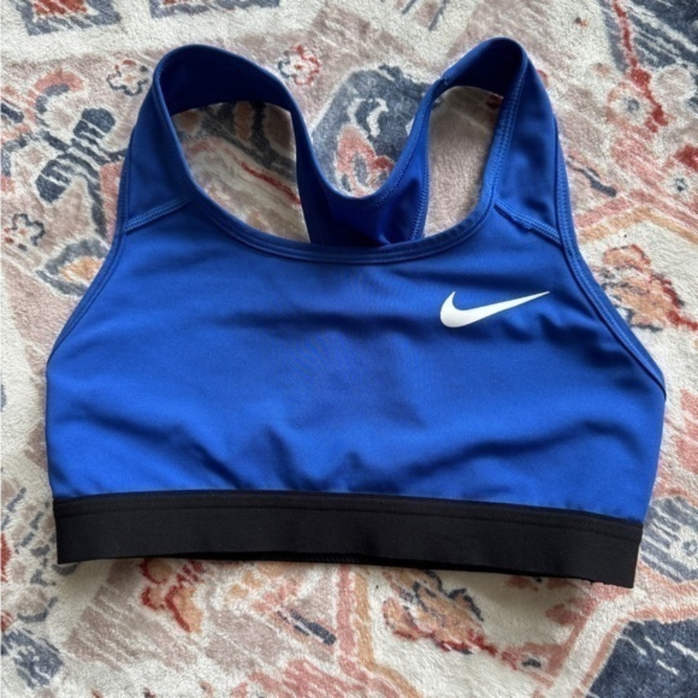 Nike Blue Logo Sports Bra Sz XS NWOT